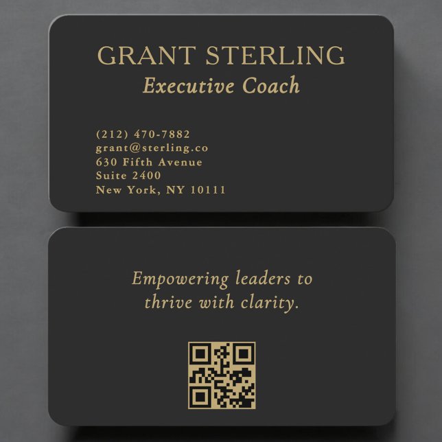 Tarjeta De Visita Executive Coach QR Code Professional (Subido por el creador)