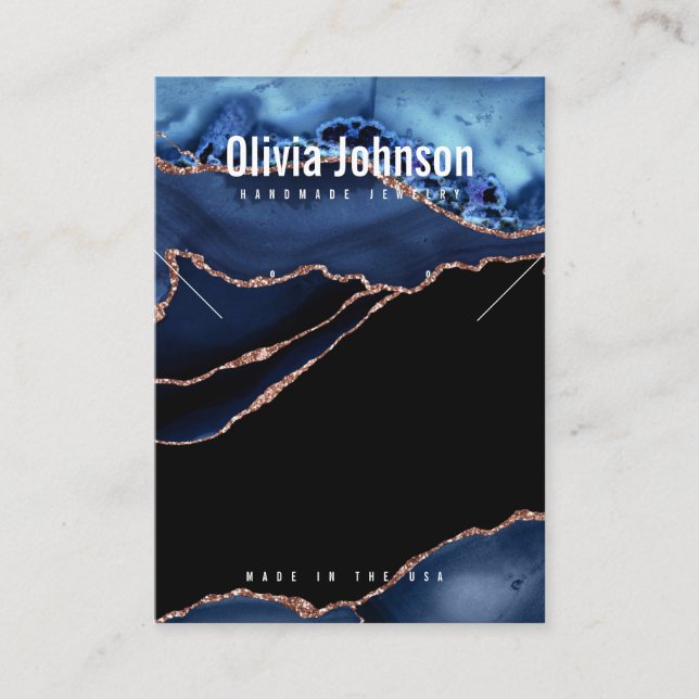 Tarjeta De Visita Exhibición de collar de azotes de joyería de la Ma (Anverso)