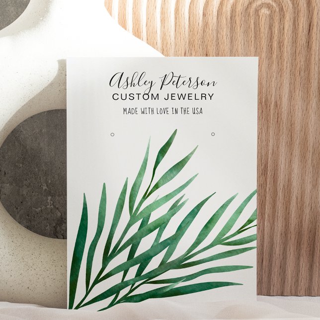 Tarjeta De Visita Exhibición de la aurícula de joyas de palma tropic (Subido por el creador)