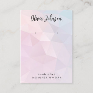 Tarjeta De Visita Exhibidor de Aretes de Joyería de Patrón Moderno S