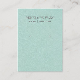 Tarjeta De Visita Exhibidor de joyería de cuero con aspecto acuático