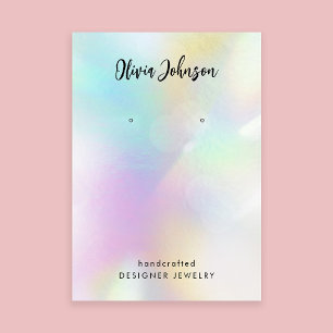 Tarjeta De Visita Exhibidor de joyería holográfica elegante para are