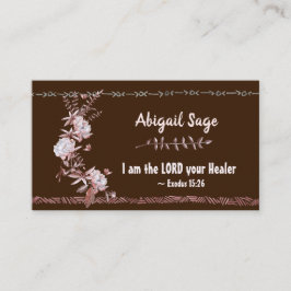 Tarjeta De Visita Éxodo 15:26 Soy el Señor su versión bíblica saluda