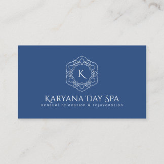 Tarjeta De Visita Exótico Spa Deep Cyan Ocean Masseuse Profesional