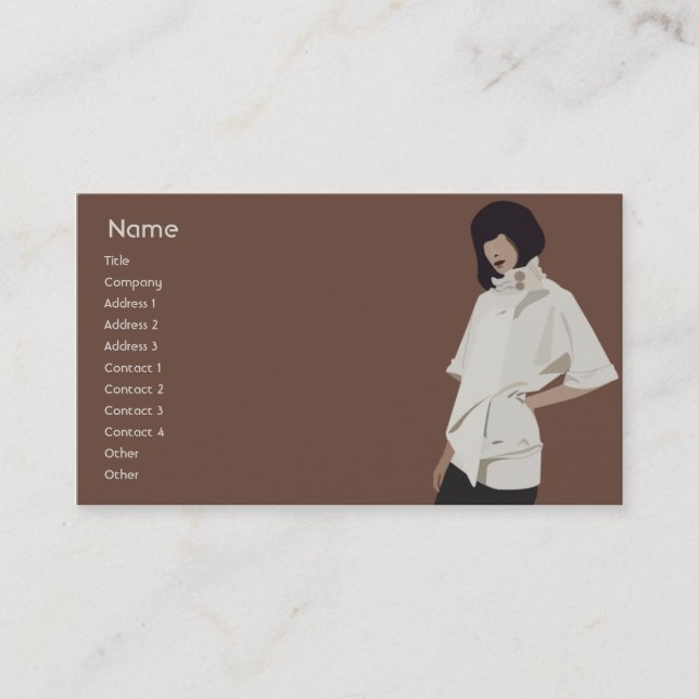 Tarjeta De Visita Expendidora automática de la moda - negocio (Anverso)