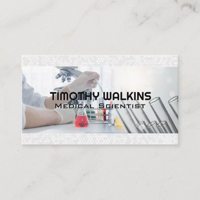 Tarjeta De Visita Experimentación científica en el laboratorio (Anverso)