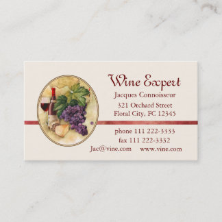 Tarjeta De Visita Experto del vino