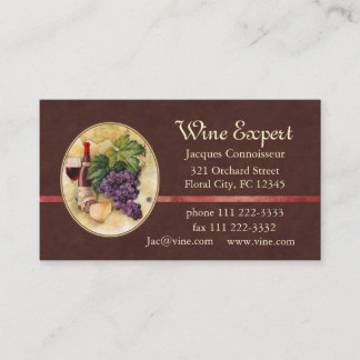 Tarjeta De Visita Experto del vino