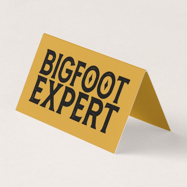 Tarjeta De Visita Experto en Bigfoot (Anverso)