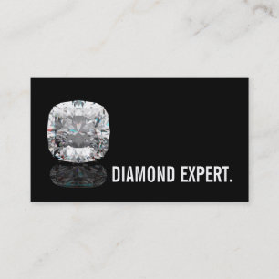 Tarjeta De Visita Experto en diamantes, jewelley dorada plata