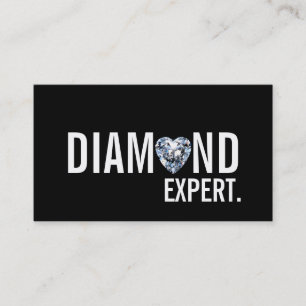 Tarjeta De Visita Experto en diamantes Jewelry Gold Silver