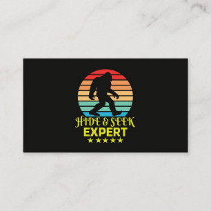 Tarjeta De Visita Experto en Escondite y Busca Bigfoot Divertido