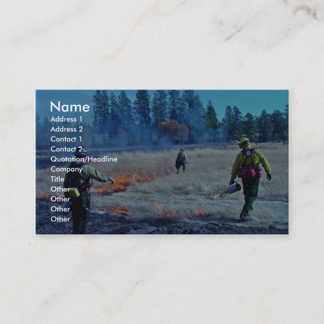 Tarjeta De Visita experto en incendios (Anverso)