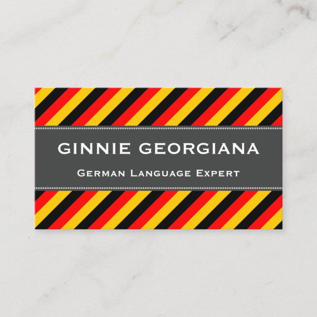 Tarjeta De Visita Experto en lengua alemana (Anverso)