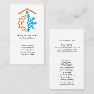 Tarjeta De Visita Expertos en Calefacción Refrigeración HVAC