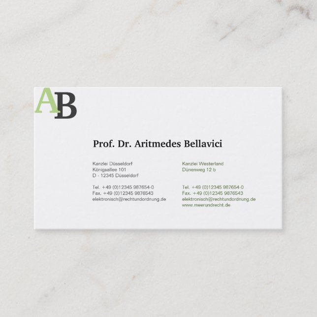 Tarjeta De Visita Expertos en ecología (Anverso)