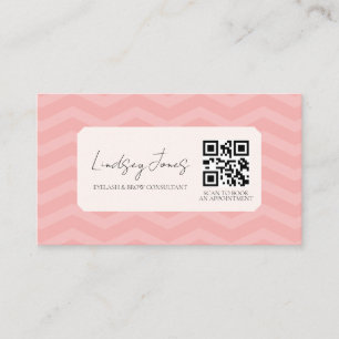 Tarjeta De Visita Exploración de código QR rosa profesional para res