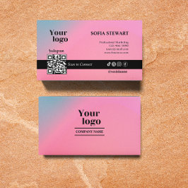 Tarjeta De Visita Exploración De Holograma Moderno Para Conectar Ico