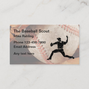 Tarjeta De Visita Explorador de talento del béisbol