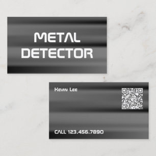 Tarjeta De Visita Explorar el detector Metalizado QR