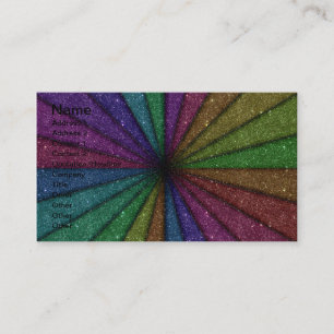 Tarjeta De Visita Explosión colorida de moda del purpurina