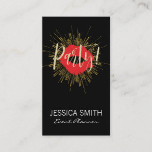 Tarjeta De Visita Explosión fiesta con un beso