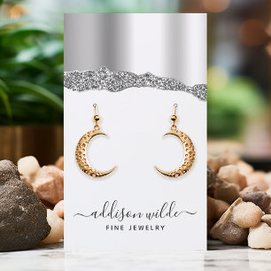 Tarjeta De Visita Expositor de Aretes de Joyería de Diamante con Bri