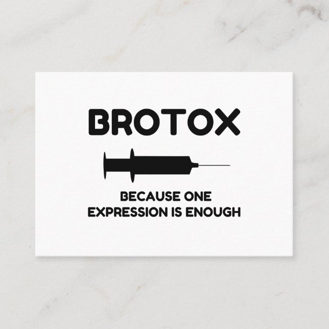 Tarjeta De Visita Expresión Botox (Anverso)