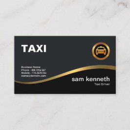 Tarjeta De Visita Exquisito controlador de taxi Gold Wave