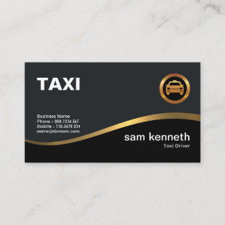 Tarjeta De Visita Exquisito controlador de taxi Gold Wave