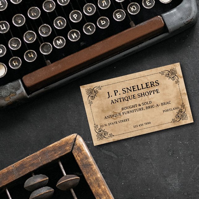 Tarjeta De Visita Exquisito distribuidor de antigüedades (Subido por el creador)