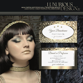 Tarjeta De Visita Exquisito Purpurina dorado esparkling blanco con j