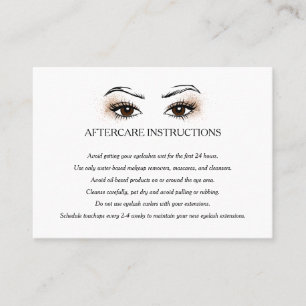 Tarjeta De Visita Extensión de Eyelash Barra de la fila Instruccione