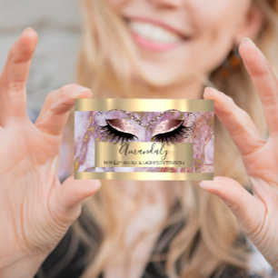 Tarjeta De Visita Extensión de Eyelash de maquillaje Profesional Már