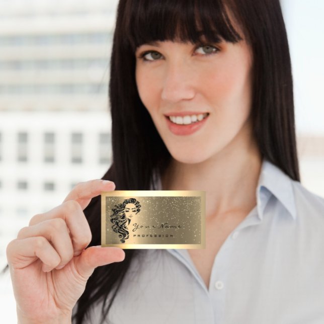 Tarjeta De Visita Extensión de Eyelash Maquillaje Artista Cabello Or (Subido por el creador)