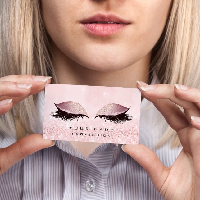 Tarjeta De Visita Extensión de la barra ocular del Purpurina rosa Ma (Subido por el creador)