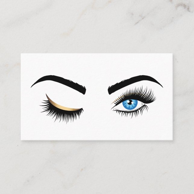 Tarjeta De Visita Extensión de latigazos del artista de maquillaje d (Anverso)