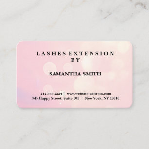 Tarjeta De Visita Extensión de Pestañas Elegante Moderna Profesional