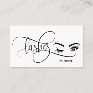 Tarjeta De Visita Extensión del latigazo del salón de belleza del