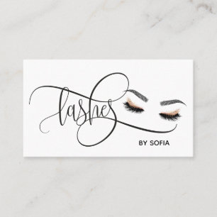 Tarjeta De Visita Extensión del latigazo del salón de belleza del