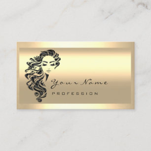 Tarjeta De Visita Extensión Eyelash Artista de maquillaje Hair Sepia