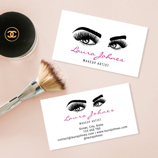 Tarjeta De Visita Extensión Lash Hermosa Larga azota a artista de ma (Subido por el creador)