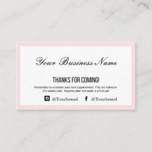 Tarjeta De Visita Extensiones de Eyelash Cuidado de la Atención