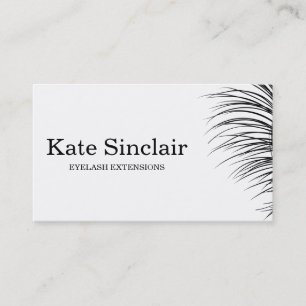 Tarjeta De Visita Extensiones de Eyelash Minimalistas Elegantes