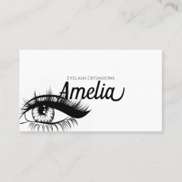 Tarjeta De Visita Extensiones de Eyelash Profesional y Microblado