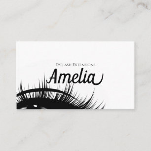 Tarjeta De Visita Extensiones de Eyelash Profesional y Microblado