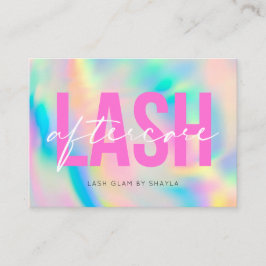 Tarjeta De Visita Extensiones de latigazo Instrucciones de atención 