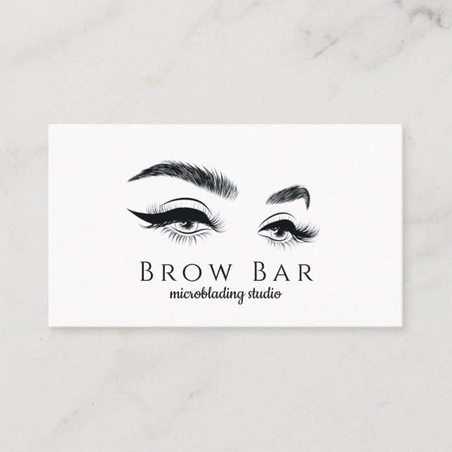 Tarjeta De Visita Extensiones de Microblando y Eyelash (Anverso)