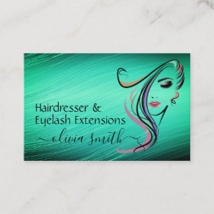 Tarjeta De Visita Extensiones de peluquería y Eyelash para personal