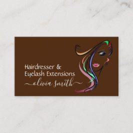 Tarjeta De Visita Extensiones de peluquería y Eyelash para personali